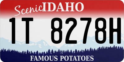 ID license plate 1T8278H