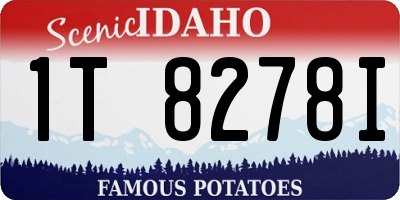 ID license plate 1T8278I
