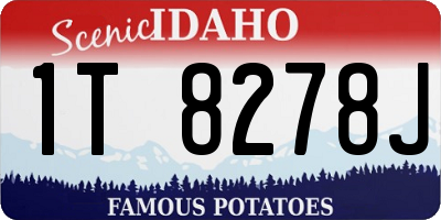 ID license plate 1T8278J