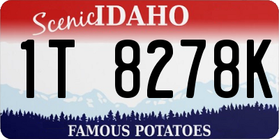 ID license plate 1T8278K
