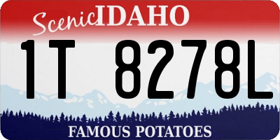 ID license plate 1T8278L