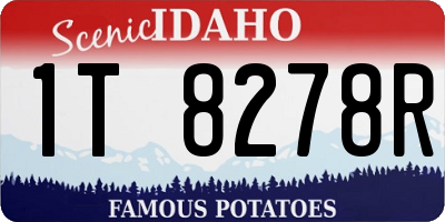 ID license plate 1T8278R