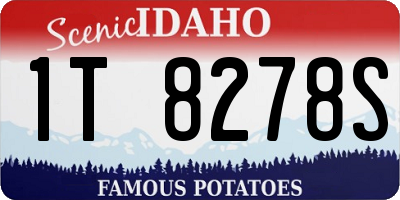ID license plate 1T8278S