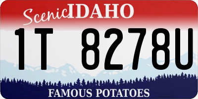 ID license plate 1T8278U