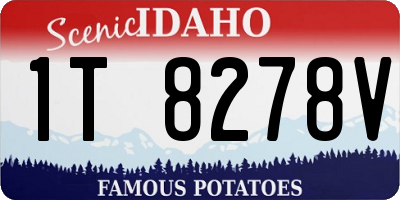 ID license plate 1T8278V
