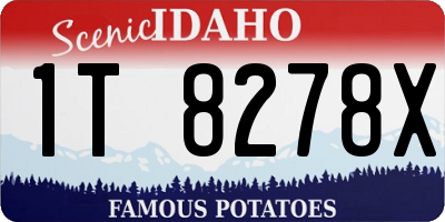 ID license plate 1T8278X