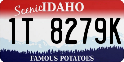 ID license plate 1T8279K
