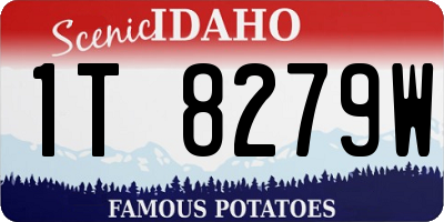 ID license plate 1T8279W