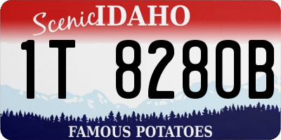 ID license plate 1T8280B