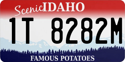 ID license plate 1T8282M