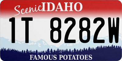 ID license plate 1T8282W