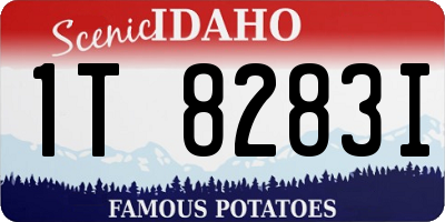 ID license plate 1T8283I