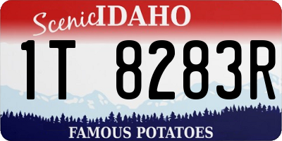 ID license plate 1T8283R