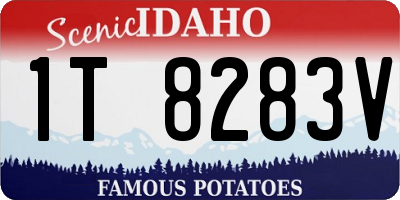 ID license plate 1T8283V