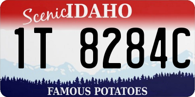 ID license plate 1T8284C