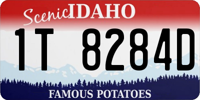 ID license plate 1T8284D
