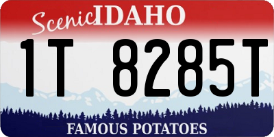 ID license plate 1T8285T