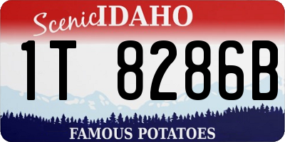 ID license plate 1T8286B