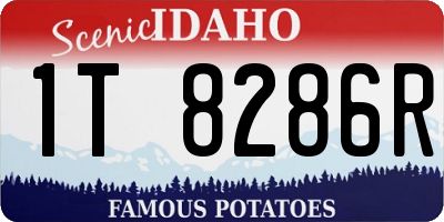 ID license plate 1T8286R