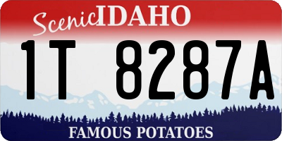 ID license plate 1T8287A