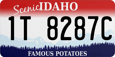 ID license plate 1T8287C