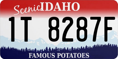 ID license plate 1T8287F