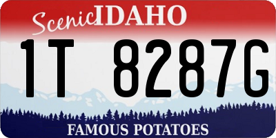 ID license plate 1T8287G