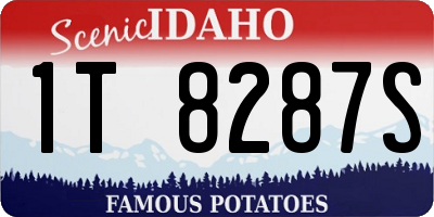 ID license plate 1T8287S