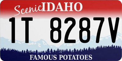 ID license plate 1T8287V