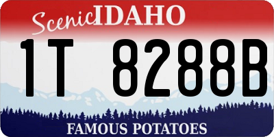 ID license plate 1T8288B