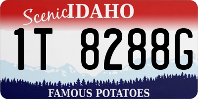 ID license plate 1T8288G