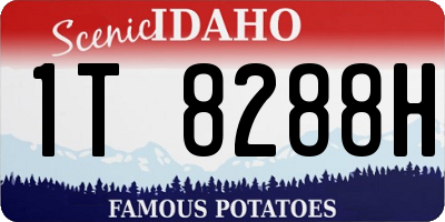 ID license plate 1T8288H
