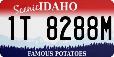 ID license plate 1T8288M