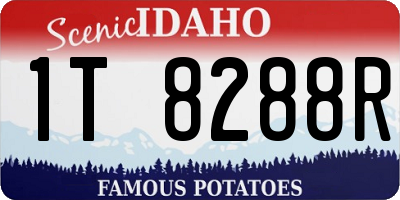 ID license plate 1T8288R