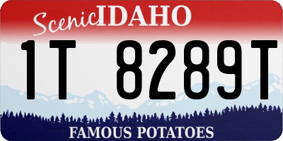 ID license plate 1T8289T