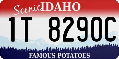 ID license plate 1T8290C