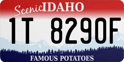 ID license plate 1T8290F