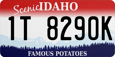 ID license plate 1T8290K