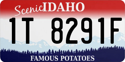 ID license plate 1T8291F