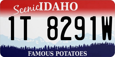 ID license plate 1T8291W