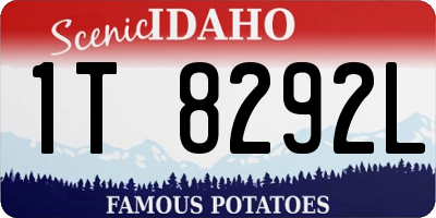 ID license plate 1T8292L