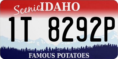 ID license plate 1T8292P