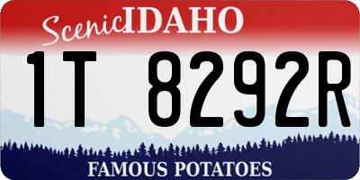 ID license plate 1T8292R