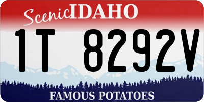 ID license plate 1T8292V