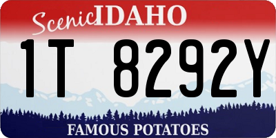 ID license plate 1T8292Y