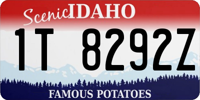 ID license plate 1T8292Z