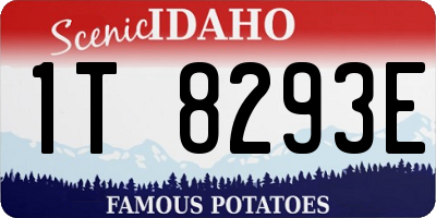 ID license plate 1T8293E