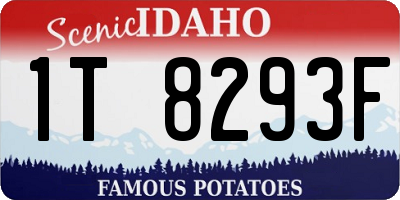 ID license plate 1T8293F