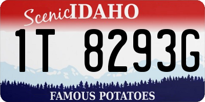 ID license plate 1T8293G