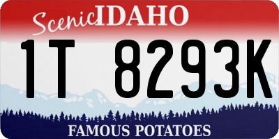 ID license plate 1T8293K